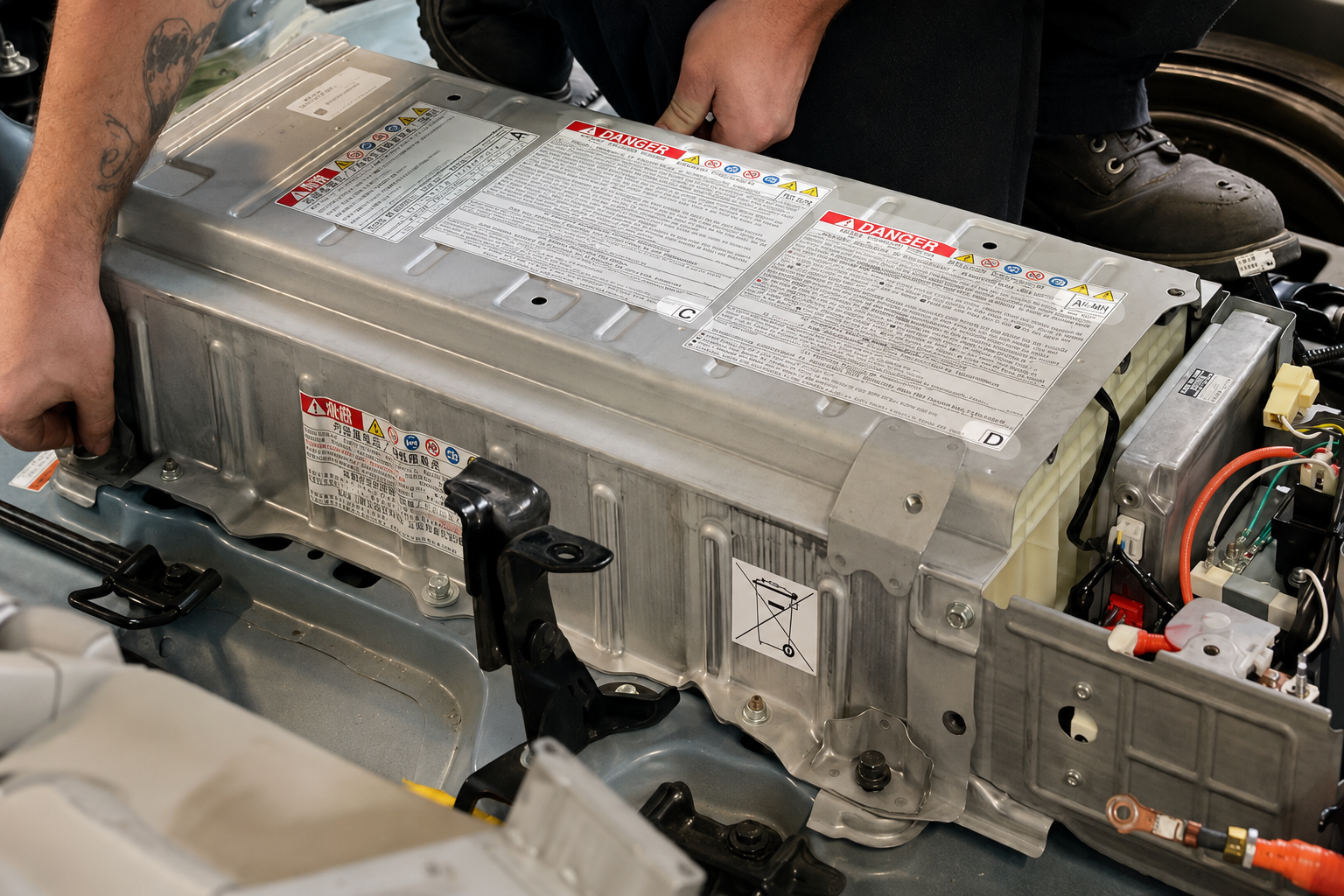 Hybrid battery service and diagnostic work